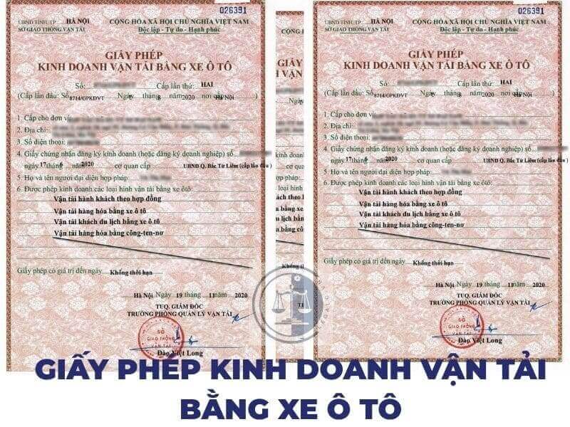 Thủ tục xin giấy phép kinh doanh vận tải bằng xe ô tô 2026 Thủ tục xin giấy phép kinh doanh vận tải bằng xe ô tô